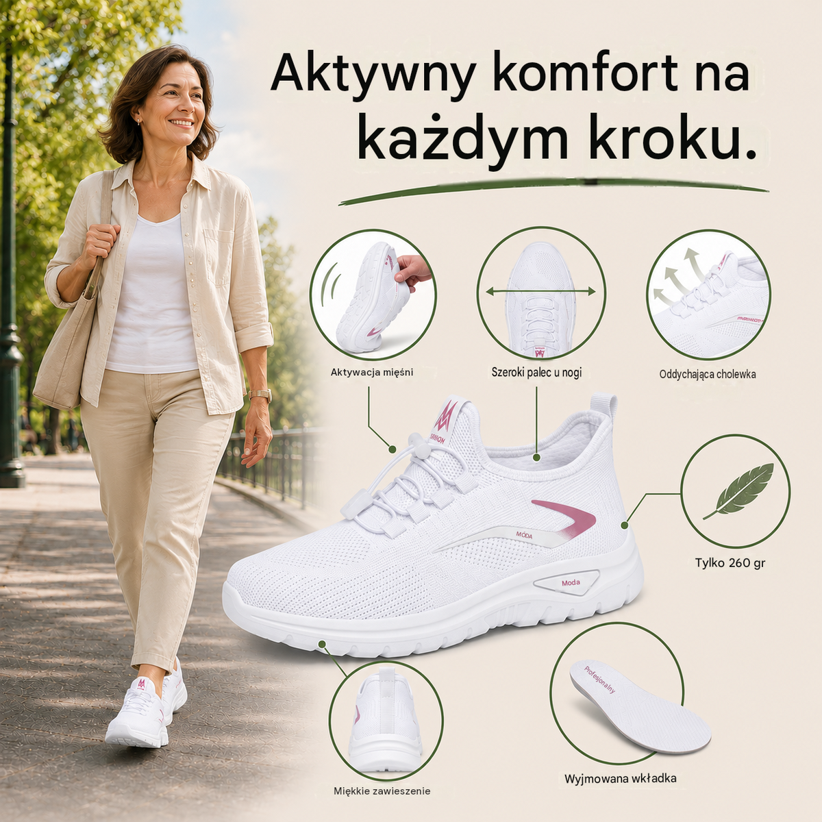 Ostatni dzień! 50% taniej! ✅ Obuwie ortopedyczne i zdrowotne, zaprojektowane specjalnie z myślą o osobach z problemami stóp, aby łagodzić ból pleców, stawów i stóp.