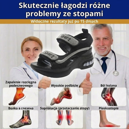 【⏰60% zniżki dzisiaj - nie przegap!】Nowe modne sandały na rok 2026✅ Szerokie palce + Regulacja na rzep + Amortyzacja poduszki powietrznej+ 🔴Wielopunktowe wsparcie łuku stopy