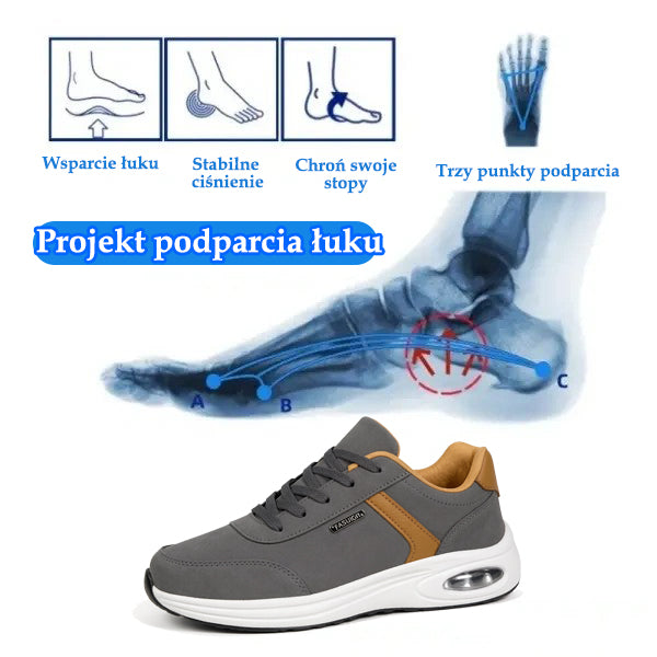 🔥 50% zniżki | Buty ortopedyczne Flemat® | Zapewniają wsparcie łuku stopy, aby złagodzić ból; lekkie, amortyzujące i mają cholewkę wykonaną z wodoodpornej skóry.