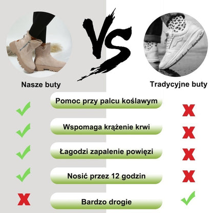 (🔥60% zniżki dzisiaj - nie przegap!) ⏰ LULUMALASS® - Ergonomiczne - Wodoodporne, antypoślizgowe, ocieplone wełną buty ✅ Wsparcie łagodzące ból łuku stopy