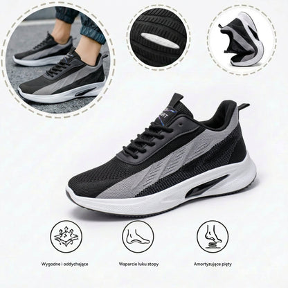 🔥 Buty ortopedyczne Flemat® | Cholewka z siateczki zapewnia wsparcie łuku stopy i amortyzację, odciążając kolana. Łagodzi ból i ułatwia chodzenie.