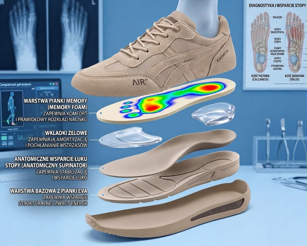 (🔥60% zniżki dzisiaj - nie przegap!) ⏰flemat® Ergonomiczna konstrukcja - Miękkie i wygodne buty ortopedyczne✅ Pożegnaj ból stóp i ciesz się całodziennym komfortem!