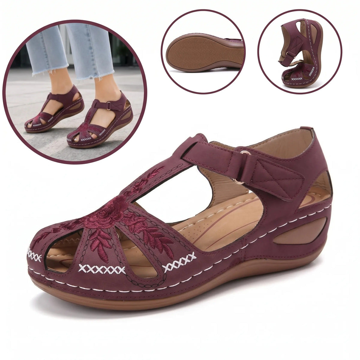 (🔥Specjalna oferta letnia — 50% zniżki przez ograniczony czas) Klasyczne letnie damskie sandały ortopedyczne, łączące wsparcie i oddychalność✅ Zmniejszają nacisk podczas chodzenia, dzięki czemu jest ono łatwiejsze i wygodniejsze.