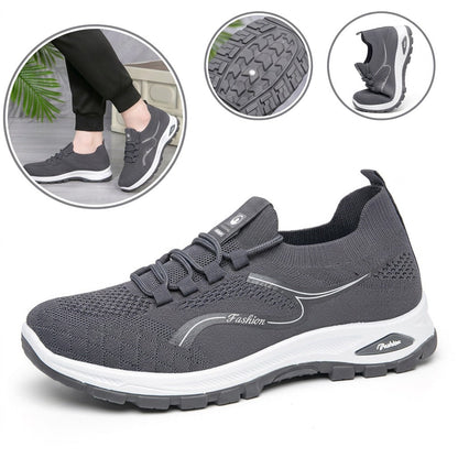 Ergonomiczne trampki z wkładką ortopedyczną — wsparcie łuku stopy łagodzące ból stóp, stabilizujące piętę i zmniejszające nacisk na stawy.