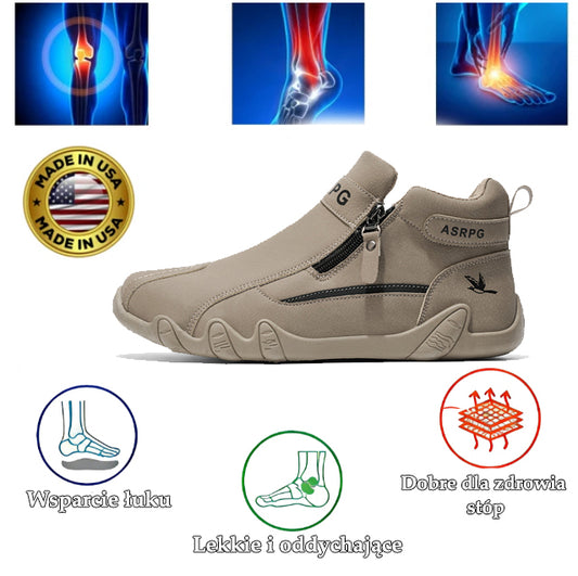 🔥 Ręcznie szyte, oryginalne, australijskie skórzane buty 👞 Łatwe zakładanie i zdejmowanie ✅ Wsparcie łuku stopy łagodzące ból - Wodoodporne i antypoślizgowe
