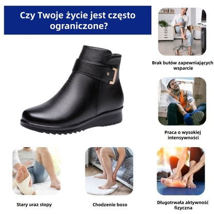 🔥 50% zniżki dzisiaj - Nie przegap ⏰ - Miękkie i wygodne damskie buty z prawdziwej skóry owczej (z podparciem łuku stopy dla łatwiejszego chodzenia)