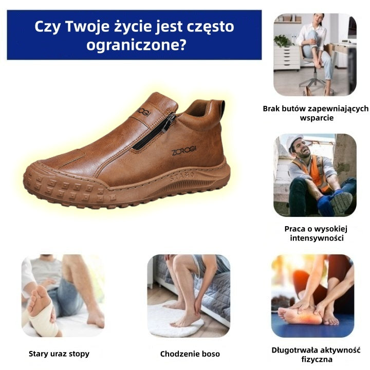 🐂 Ortopedyczne buty z włoskiej skóry, szyte ręcznie, z podparciem łuku stopy ✅ Miękkie i wygodne, zapewniające natychmiastowy komfort.