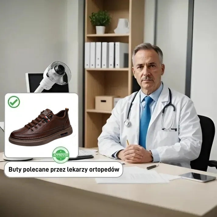 🎁Specjalna oferta rocznicowa – nie przegap! 🎁Wykonane z najwyższej jakości skóry bydlęcej 👞Amortyzujące wstrząsy i redukujące nacisk ✅Stabilne i antypoślizgowe ✅Wygodne przez cały dzień