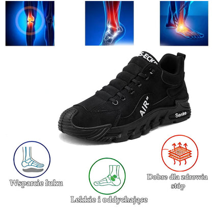 Buty ortopedyczne flemat ® | Ergonomiczne buty trekkingowe - ✅️Korekta postawy podczas chodzenia - Wodoodporne i antypoślizgowe 👞Wyselekcjonowana włoska skóra