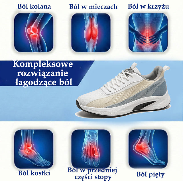 🔥 Buty ortopedyczne Flemat® | Cholewka z siateczki zapewnia wsparcie łuku stopy i amortyzację, odciążając kolana. Łagodzi ból i ułatwia chodzenie.